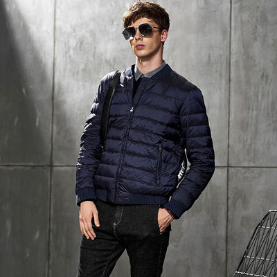 Chaqueta Acolchada Corta Hombre con Cuello Béisbol - Image 8