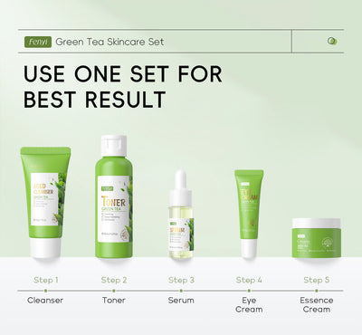 Set de Cuidado Facial con Té Verde - 5 Piezas - Image 6