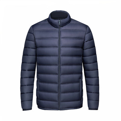 Chaqueta Acolchada de Algodón con Cuello Alto y Cierre - Image 3