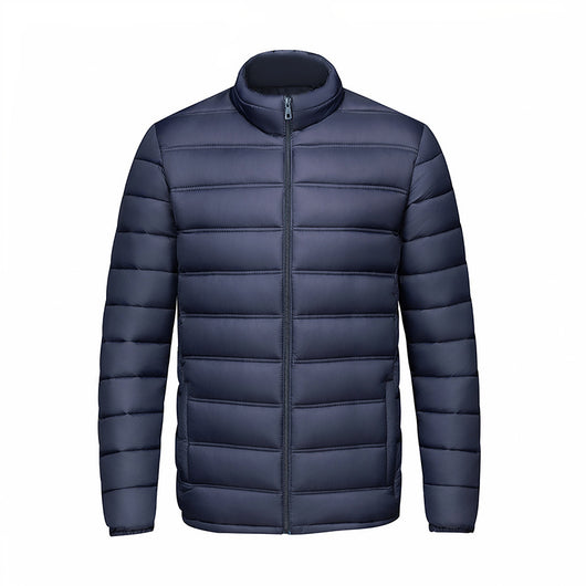 Chaqueta Acolchada de Algodón con Cuello Alto y Cierre - Image 3
