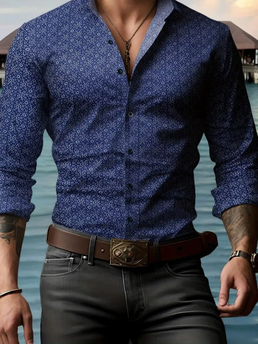 Camisa Estampada 3D Manga Larga Hombre - Diseño Moderno Primavera Otoño - Image 15