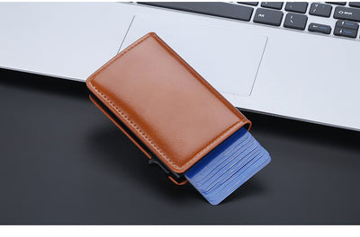 Cartera Minimalista de Cuero Engrasado con Protección Antimagnética - Image 25