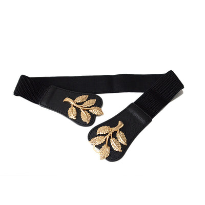 Pantalón Elástico para Mujer con Cintura Decorativa de Hojas - Image 5