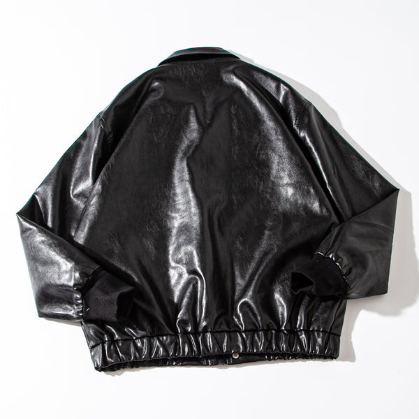Chaqueta de Cuero para Motociclista Hombre - Diseño Moderno y Holgado