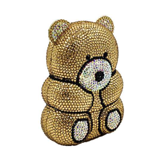 Bolso de Fiesta con Diseño de Osito y Cristales Brillantes - Image 2