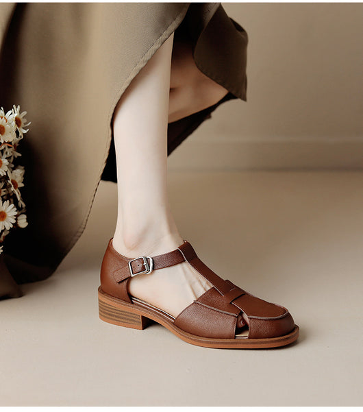 Sandalias Retro Mujer con Diseño Hueco - Comodidad Vintage - Image 14