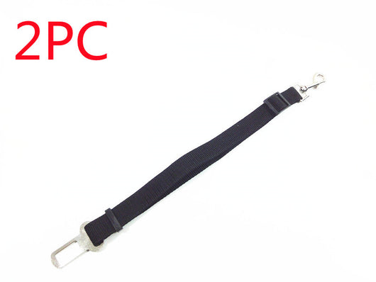 Orange adjustable dog car safety seat belt restraint with a metal seat belt buckle and a swivel snap hook. - Image 14