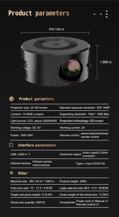 Proyector Portátil Mini - Cine en tu Bolsillo - Image 20