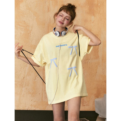 Camiseta Retro de Manga Corta con Moño para Mujer - Image 3
