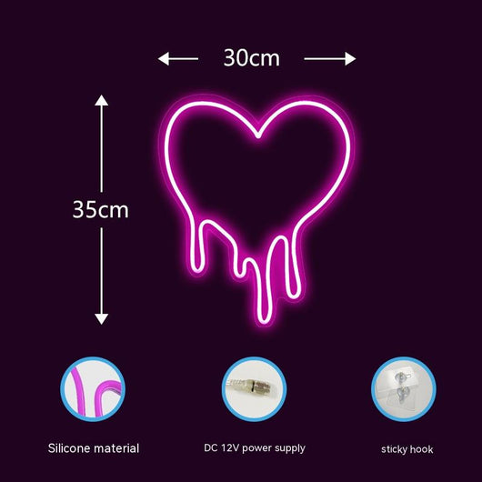 Luz Neon LED de Silicona Corazón Derretido 12V - Image 8