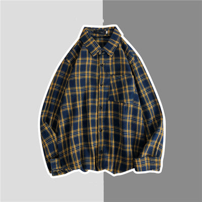 Camisa Tipo Jacket de Cuadros Flanela Estilo Americano para Hombre - Image 5