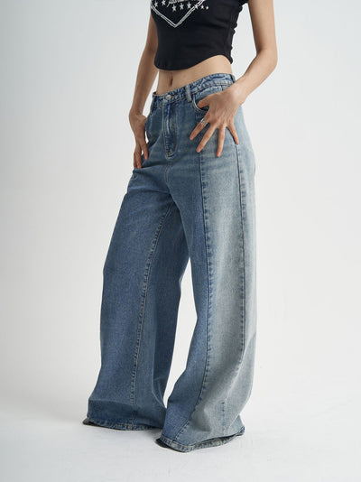 Jeans Azul Lavado Corte Holgado para Mujer - Image 10