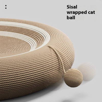 Nido Rascador Gato Integrado Resistente - Tablero Sisal Tejido Rattan Oversized - Image 4