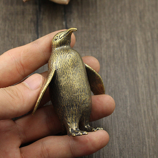 Ornamentos de Pingüino en Latón Macizo Grande - Image 2
