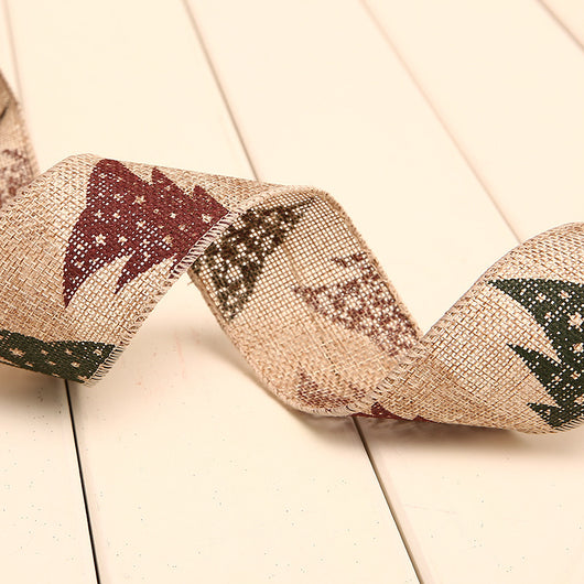 Cinta Decorativa Navideña con Lunares Estampados en Lino - Image 15