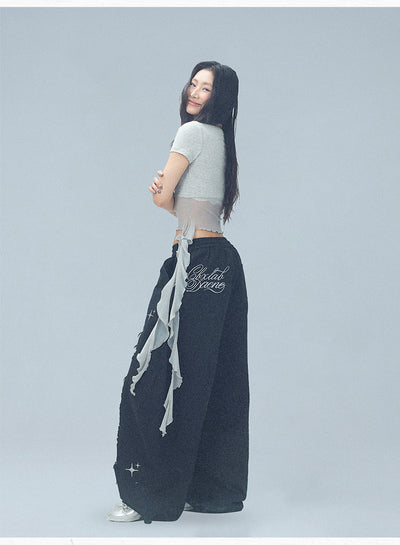 Pantalones Casuales Rotos con Parches Denim para Bailar - Image 40