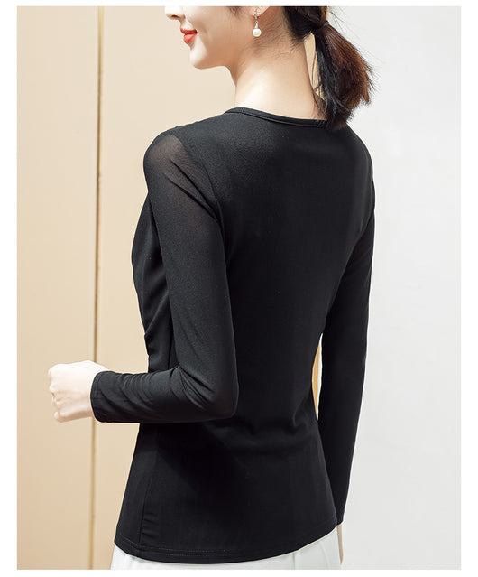 Blusa Plisada de Color Sólido para Mujer - Image 10