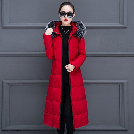 Abrigo Largo Acolchado Estilo Coreano Hasta la Rodilla - Image 32