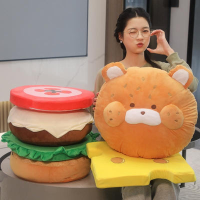 Almohada Respaldo Hamburguesa para Cama y Sofá