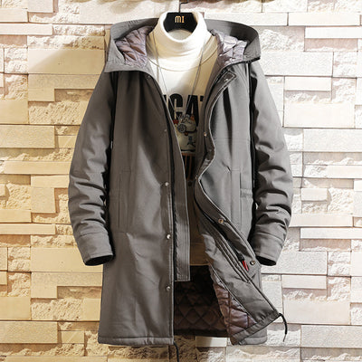Abrigo Casual de Algodón Largo para Hombre - Image 15