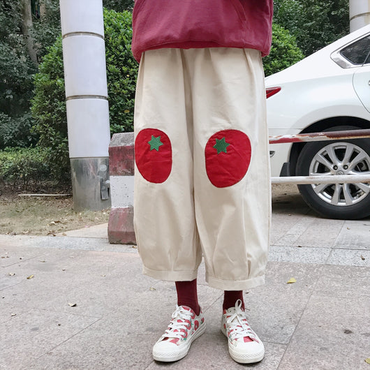Pantalones Casuales Slim Estilo Japonés con Parches para Mujer - Image 4