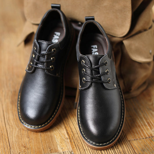 Zapatos Casuales de Cuero con Suela Gruesa para Hombre - Image 7
