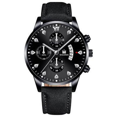 Reloj de Cuarzo para Hombre con Tres Esferas y Detalles de Diamantes - Image 16