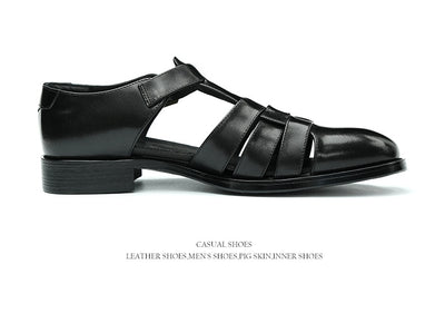 Zapatos Hombre Cuero Genuino Estilo Retro Negocios Verano Transpirables - Image 13
