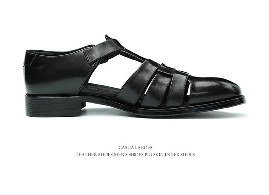 Zapatos Hombre Cuero Genuino Estilo Retro Negocios Verano Transpirables - Image 13