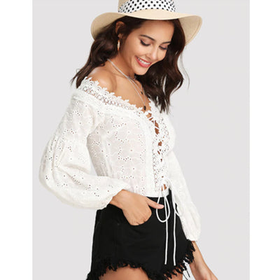 Camisa Enteriza de Encaje Elegante - Image 2