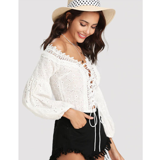 Camisa Enteriza de Encaje Elegante - Image 2