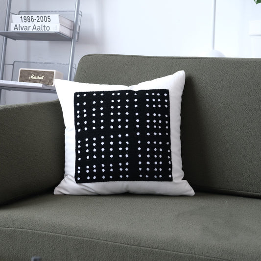Cojín Geométrico Modern Jane Onda Puntos Negro y Blanco - Image 2