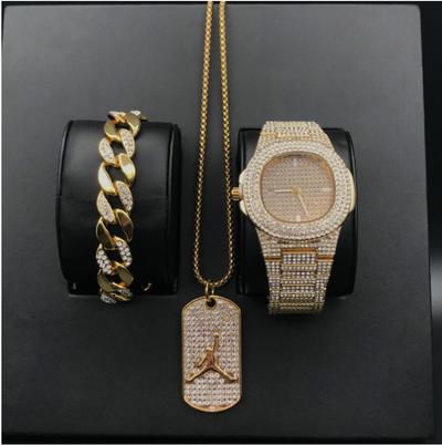 Reloj de Lujo para Hombre con Diamantes y Calendario - Cuarzo Premium - Image 10