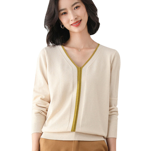 Blusa Térmica de Punto con Combinación de Colores