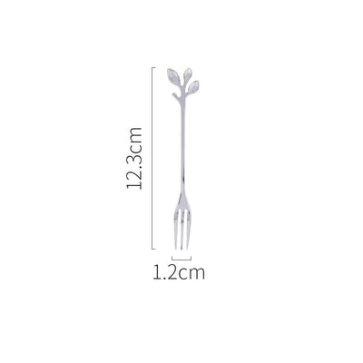 Set Elegante de Tenedores y Cucharas - Diseño de Hoja Nórdica - Image 9
