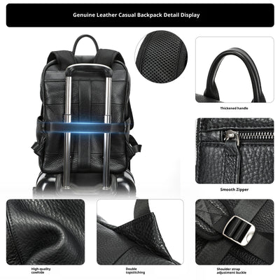 Mochila de Cuero Genuino Premium para Viajes y Uso Diario - Image 5