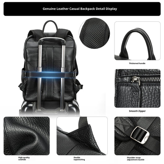 Mochila de Cuero Genuino Premium para Viajes y Uso Diario - Image 5