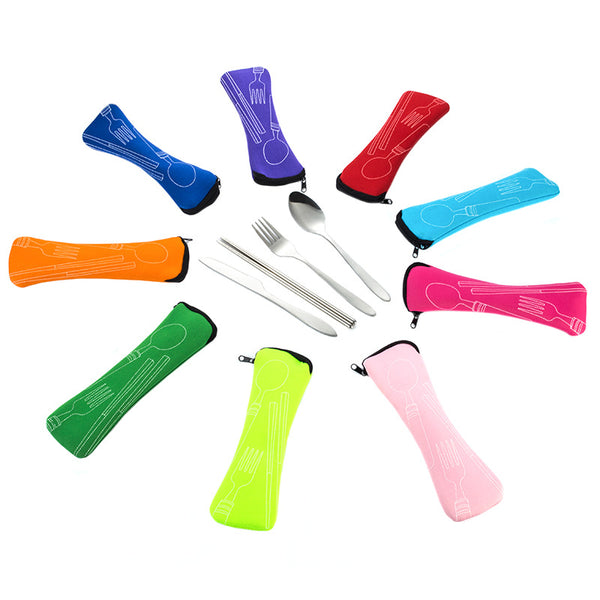 Juego de Cubiertos Portátil con Estuche