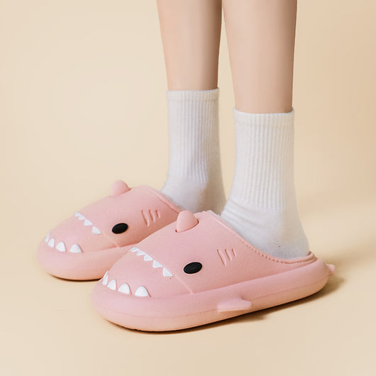 Pantuflas de Pareja Tiburón Cartoon - Suela Suave EVA y Algodón - Image 25