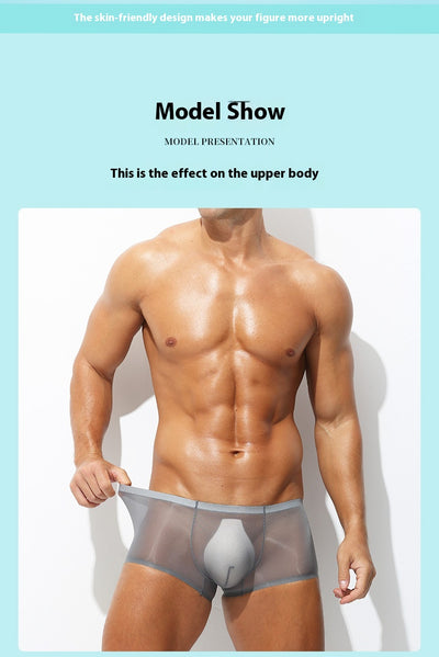 Bóxers Ultrafinos de Seda Helada para Hombre - Cintura Baja Sexy de Secado Rápido - Image 17