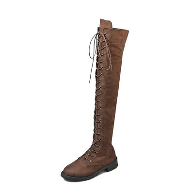 Botas Altas Cordones Planas para Mujer - Image 7