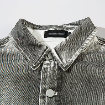 Camisa Vaquera Desgastada de Estilo Industrial para Hombre - Image 3