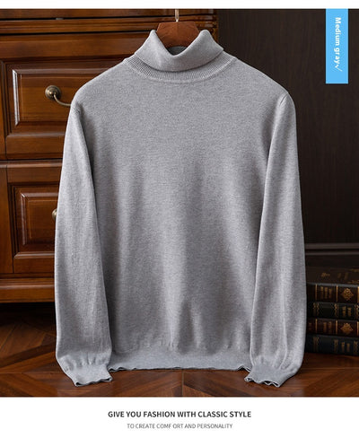 Suéter Cuello Alto para Hombre Otoño Invierno - Abrigo Interior Versátil - Image 28