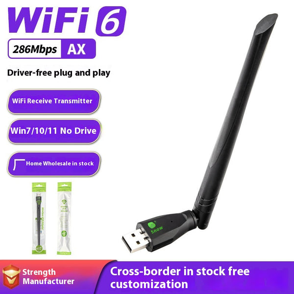 Adaptador WiFi 6 de Alta Velocidad con Transmisor-Receptor Inalámbrico