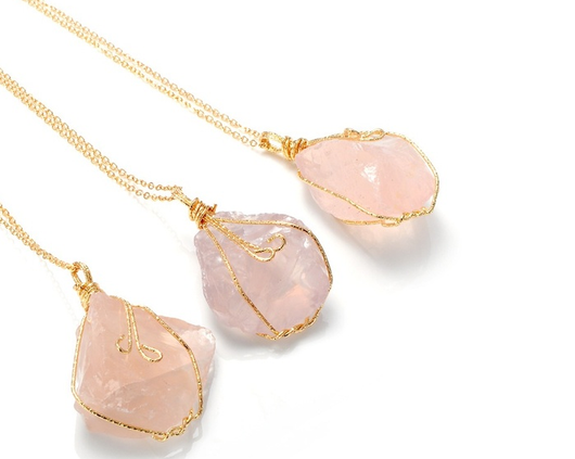 Collar de Cristal en Bruto con Dije de Piedra Natural Irregular - Image 7
