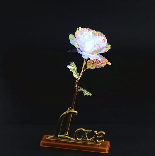 Conjunto de Rosas Doradas Luminosas 24K - Image 47