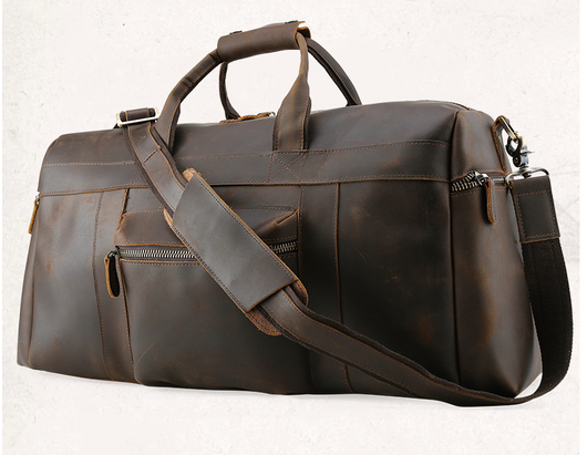 Bolso Viajero de Cuero Crazy Horse Vintage para Hombre - Gran Capacidad - Image 10