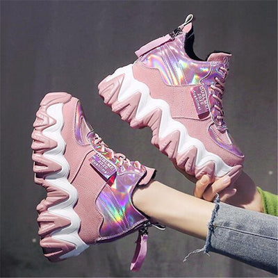 Zapatos para Mujer con Suela Elevada y Mayor Grosor