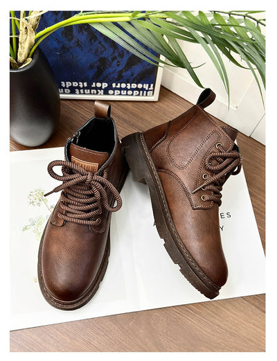 Botas Altas Estilo Británico Retro para Hombre - Casual y Versátil - Image 11