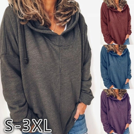 Sudadera con Capucha de Manga Larga Casual